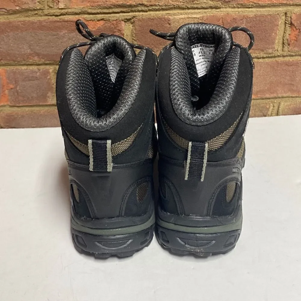Maelstrom Black/Olive Adventurer Mid Waterproof Hiking Boot Size 8.5 NEW